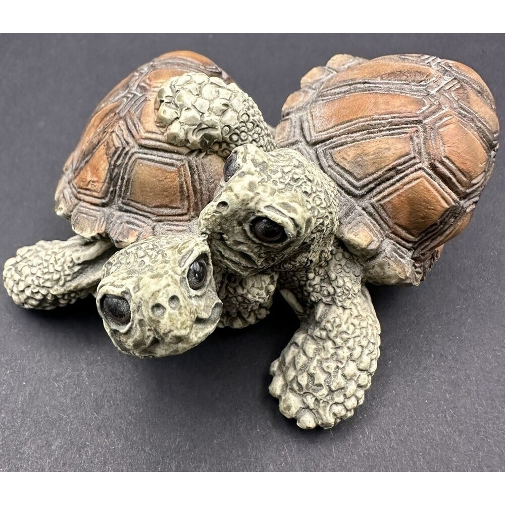 Stone Critter Turtle Couple SC-564 1993 WDC turtles nautical decor